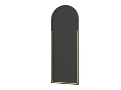 Espejo de cuerpo entero con marco fino dorado, 180 x 80 cm, espejo grande de pie, para dormitorio, vestidor y espejo de pared.