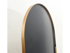 Espejo de cuerpo entero con marco fino dorado, 180 x 80 cm, espejo grande de pie, para dormitorio, vestidor y espejo de pared.