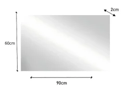 Espejo de diseño BURA – 90x60 cm con iluminación trasera – Blanco