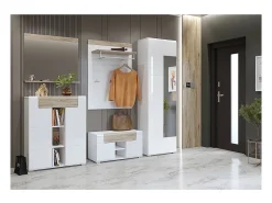 Espejo de diseño OHIO – 83x72 cm – Roble claro con estante integrado