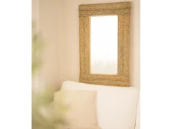 Espejo de esparto de 97x63cm - FRIDA - DECOWOOD