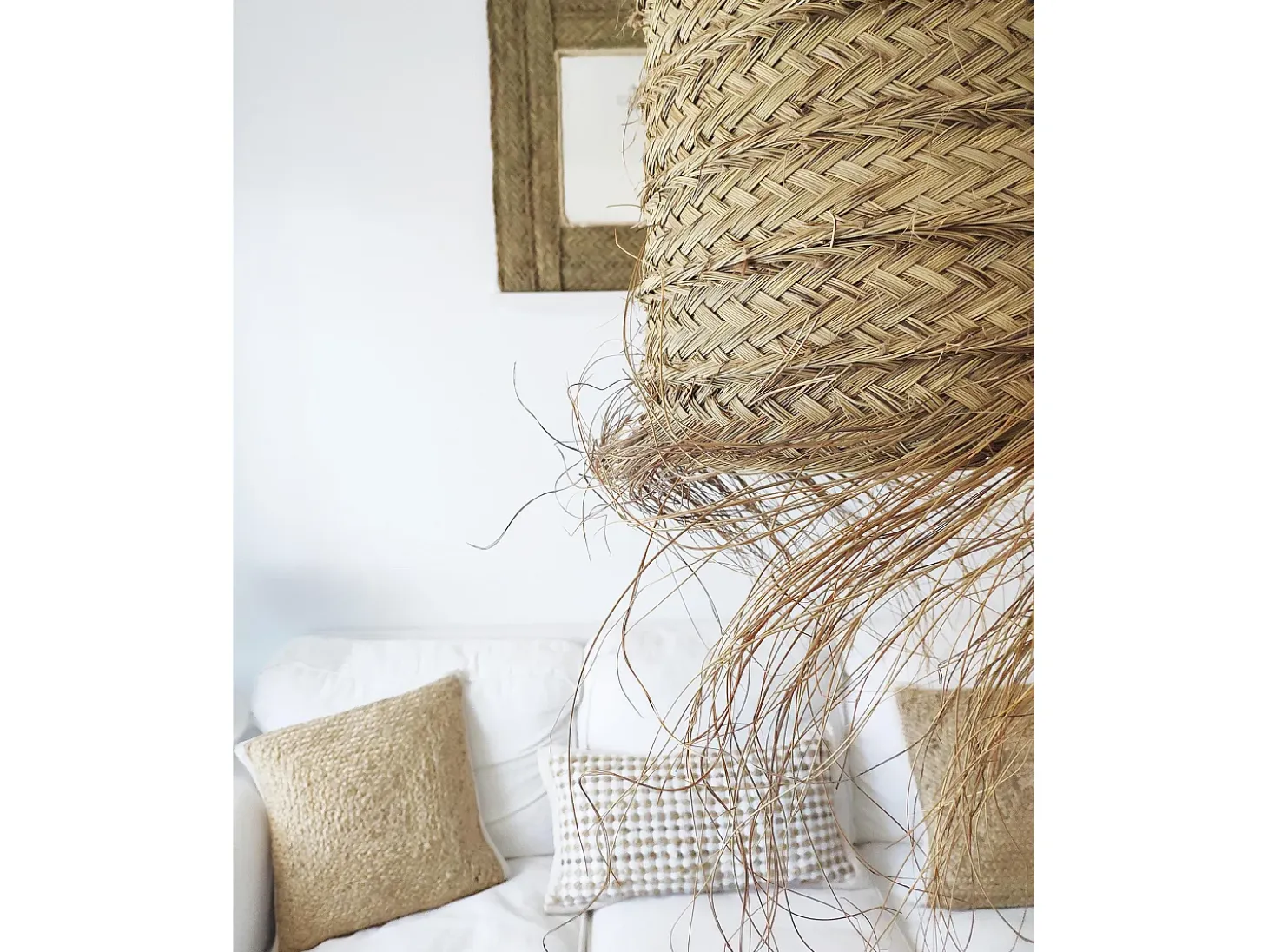 Espejo de esparto de 63x97cm - GEMA - DECOWOOD