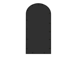 Espejo de jardín hierro negro para uso exterior 70x30 cm ES803817
