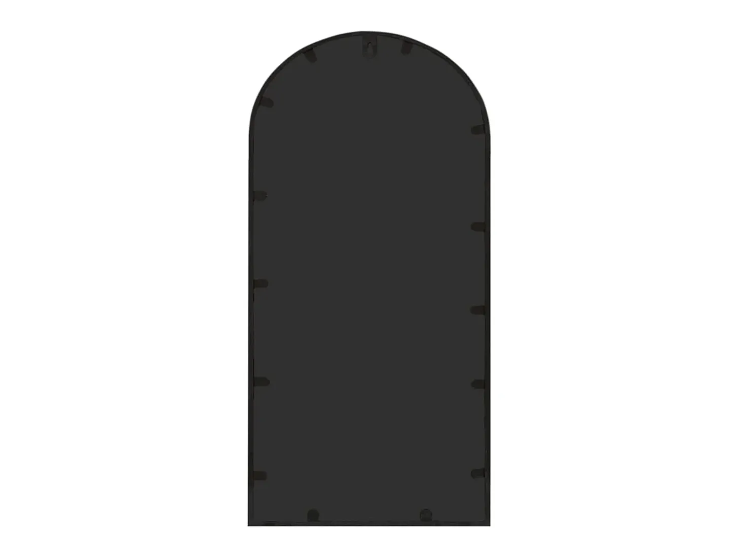 Espejo de jardín hierro negro para uso exterior 70x30 cm ES803817