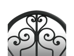 Espejo de jardín hierro negro para uso exterior 100x45 cm ES908157