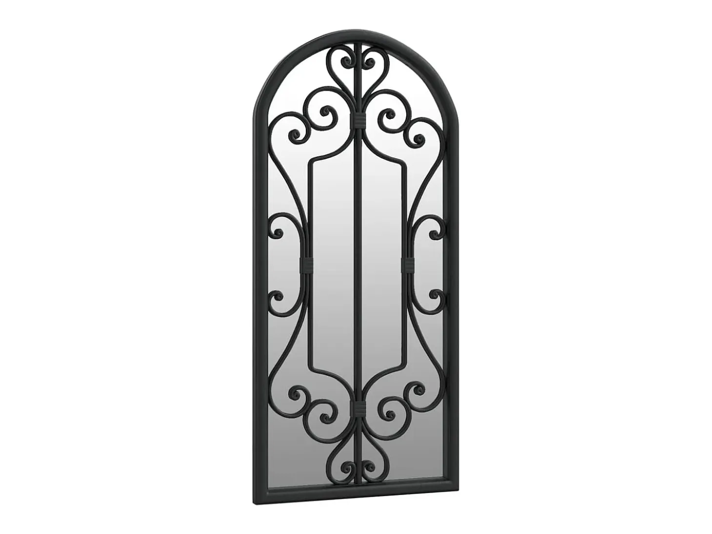 Espejo de jardín hierro negro para uso exterior 100x45 cm ES908157