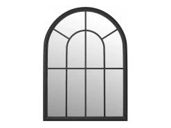 Espejo de jardín hierro negro para exterior 60x45 cm ES832191