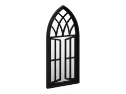 Espejo de jardín hierro negro para exterior 70x30 cm ES949725