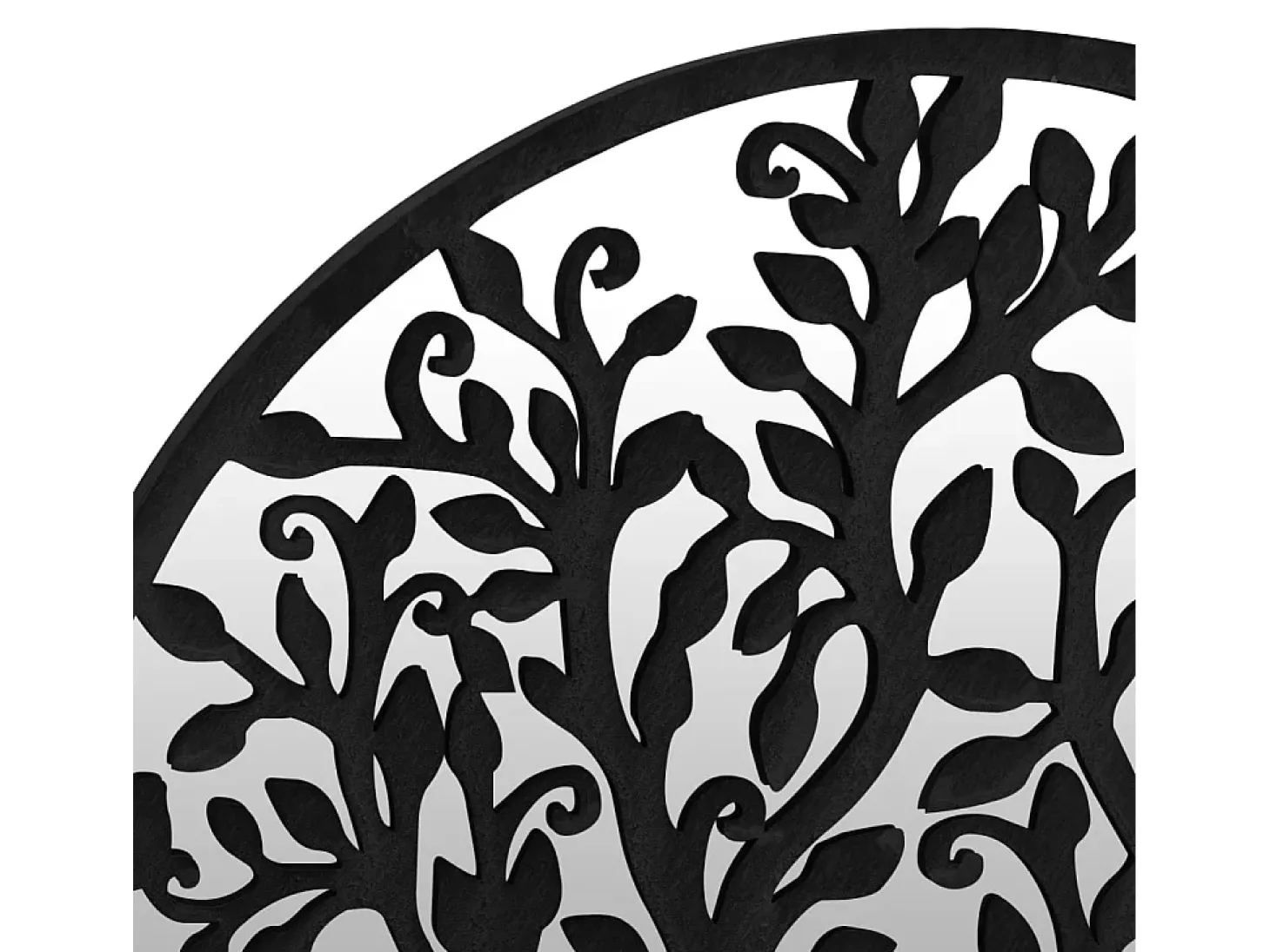 Espejo de jardín redondo hierro negro uso exterior 40x2,5 cm ES837908