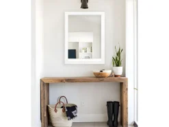 Espejo de madera color blanco de 59x79cm - EIRA BOLD - DECOWOOD