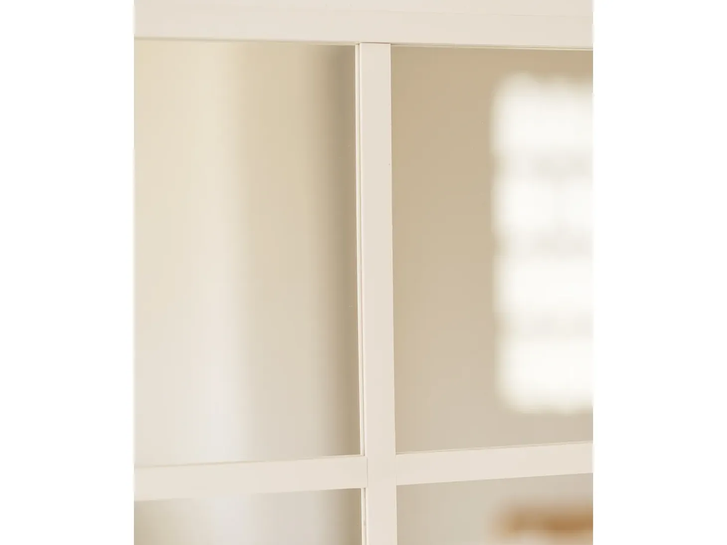 Espejo de madera color blanco de 90x90cm - LISBOA - DECOWOOD