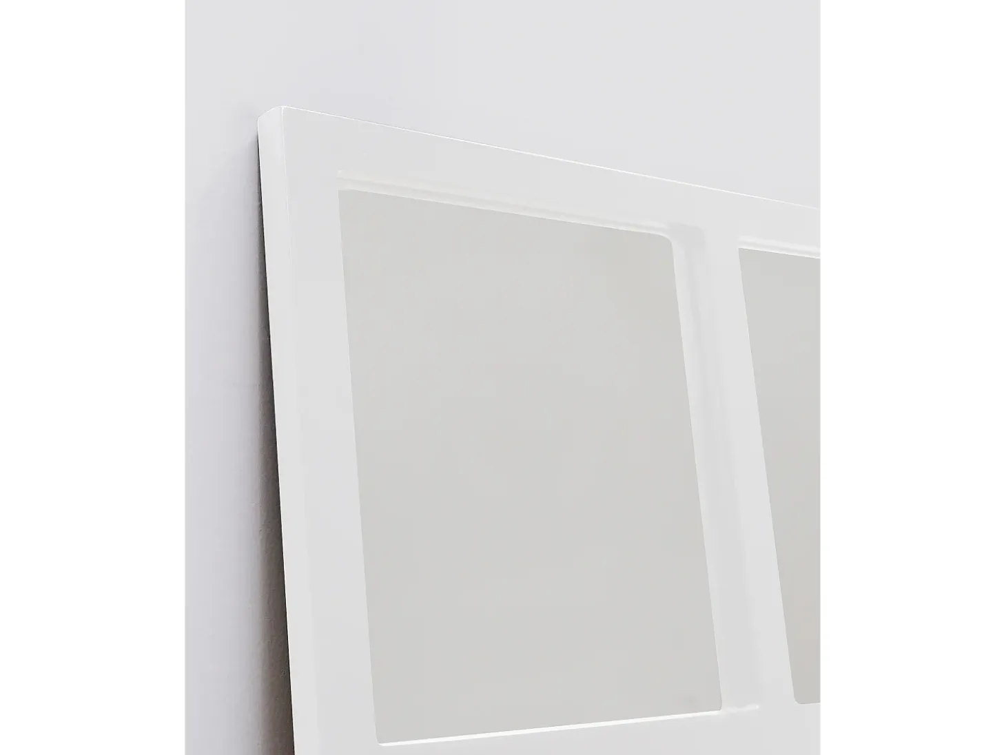 Espejo de madera color blanco de 90x90cm - LISBOA - DECOWOOD