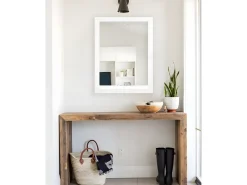 Espejo de madera color blanco de 49x149cm - EIRA BOLD - DECOWOOD