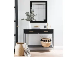 Espejo de madera color negro de 54x154cm - NÜI - DECOWOOD