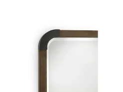 Espejo de madera con cantos de metal 67x113 cm