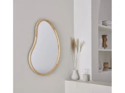 Espejo de madera de abeto decorativo de pared, 85cm natural