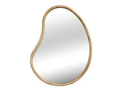 Espejo de madera de abeto decorativo de pared, 85cm natural