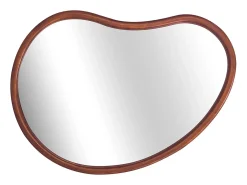 Espejo de madera de abeto decorativo de pared, 95cm nogal