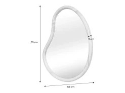 Espejo de madera de abeto decorativo de pared, 85cm nogal