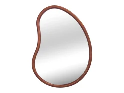 Espejo de madera de abeto decorativo de pared, 85cm nogal