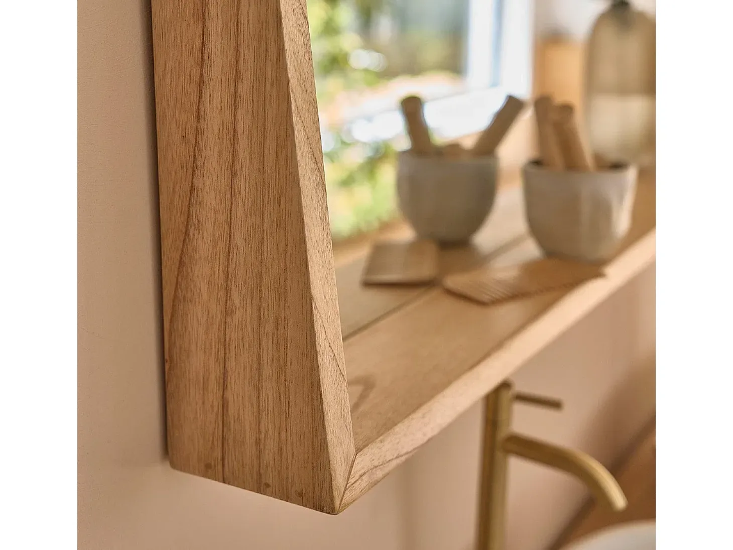 Espejo de madera de minmaciza de 135x67 cm