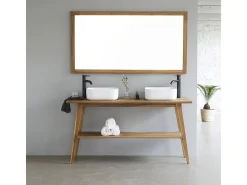 Espejo de madera de teca maciza de 150x80 cm