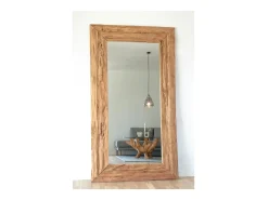 Espejo de madera de teca maciza GRENADE – L 101 × H 180 cm