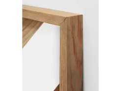 Espejo de madera maciza en tono roble oscuro, natural y blanco de 163x84cm - ZEN - DECOWOOD