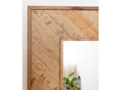 Espejo de madera maciza en tono roble oscuro de 163x84cm - VILLA - DECOWOOD