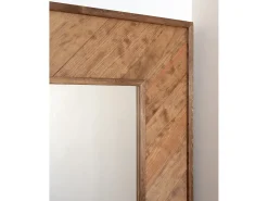 Espejo de madera maciza en tono roble oscuro de 163x84cm - VILLA - DECOWOOD