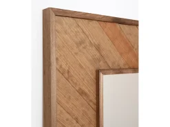 Espejo de madera maciza en tono roble oscuro de 163x84cm - VILLA - DECOWOOD