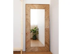 Espejo de madera maciza en tono roble oscuro de 163x84cm - VILLA - DECOWOOD