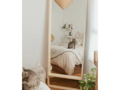 Espejo de madera maciza tono natural de 160x60cm - WALLS - DECOWOOD