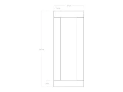 Espejo de madera maciza tono blanco de 165x65cm - IZAL - DECOWOOD