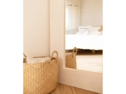 Espejo de madera maciza tono blanco de 165x65cm - IZAL - DECOWOOD