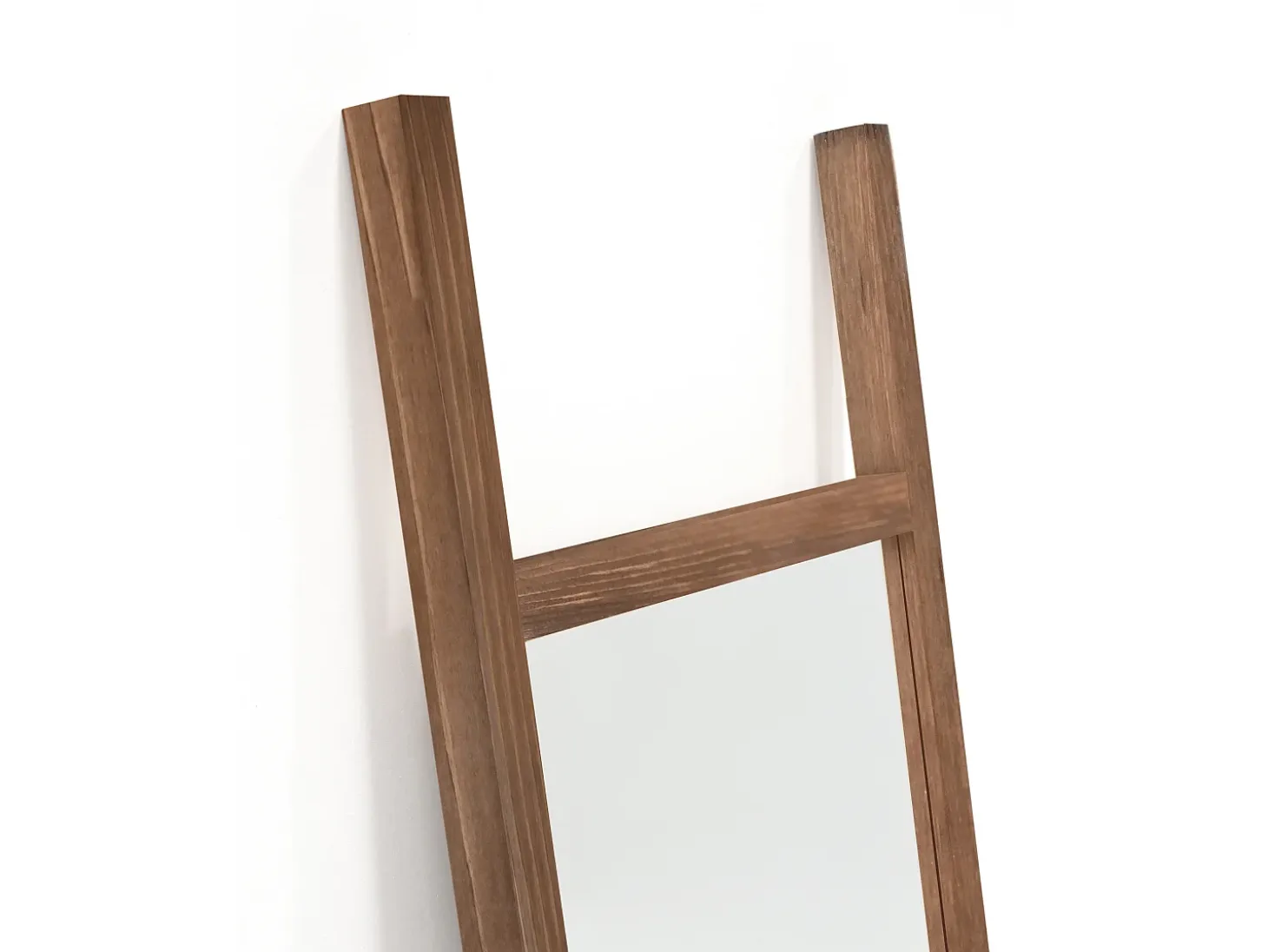 Espejo de madera maciza tono roble oscuro de 45x180cm - STAIRS - DECOWOOD