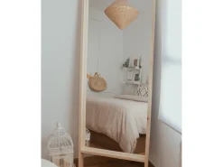 Espejo de madera maciza tono natural de 160x80cm - WALLS - DECOWOOD