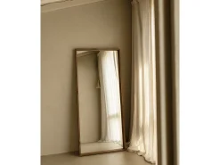 Espejo de madera maciza tono roble oscuro de 160x60cm - WALLS - DECOWOOD
