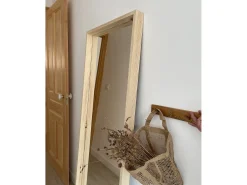Espejo de madera maciza tono natural de 160x60cm - WALLS - DECOWOOD