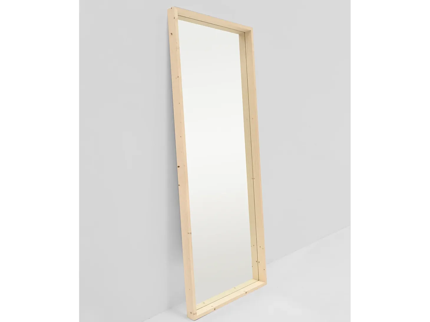 Espejo de madera maciza tono natural de 160x60cm - WALLS - DECOWOOD