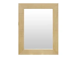 Espejo de madera maciza tono natural de 66x86cm - PINAL - DECOWOOD