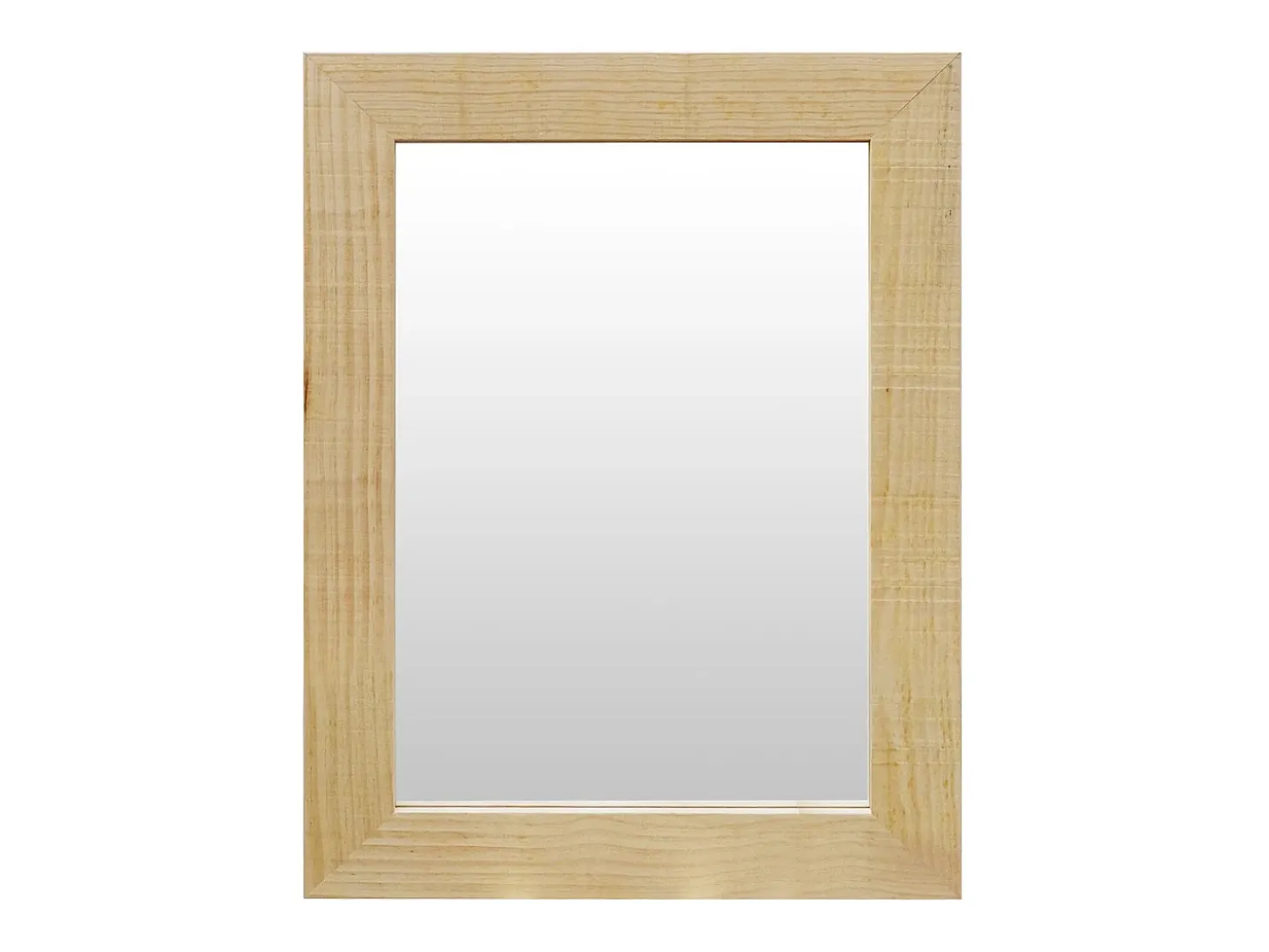 Espejo de madera maciza tono natural de 66x86cm - PINAL - DECOWOOD