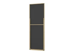 Espejo de maquillaje en vidrio templado, marco de aleación de aluminio, rectangular 162*53 cm, dorado