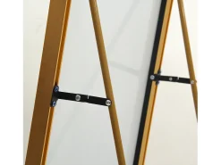 Espejo de maquillaje en vidrio templado, marco de aleación de aluminio, rectangular 162*53 cm, dorado