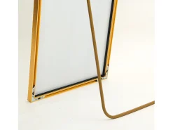 Espejo de maquillaje en vidrio templado, marco de aleación de aluminio, rectangular 162*53 cm, dorado