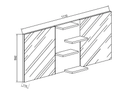 Espejo de muebles de baño Budasi Roble de miel 0