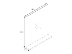 Espejo de muebles de baño Landos Blanco / Antracita 0