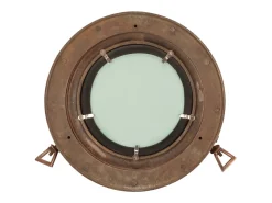 Espejo de ojo de buey de pared aluminio y vidrio Ø30 cm ES348653