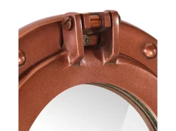 Espejo de ojo de buey de pared aluminio y vidrio Ø30 cm ES348653