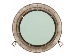 Espejo de ojo de buey de pared aluminio y vidrio Ø50 cm ES738147